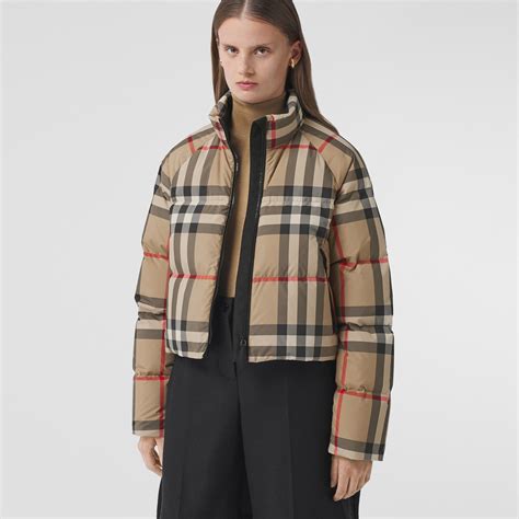 burberry cropped puffer jacket|burberry reversible puffer jacket.